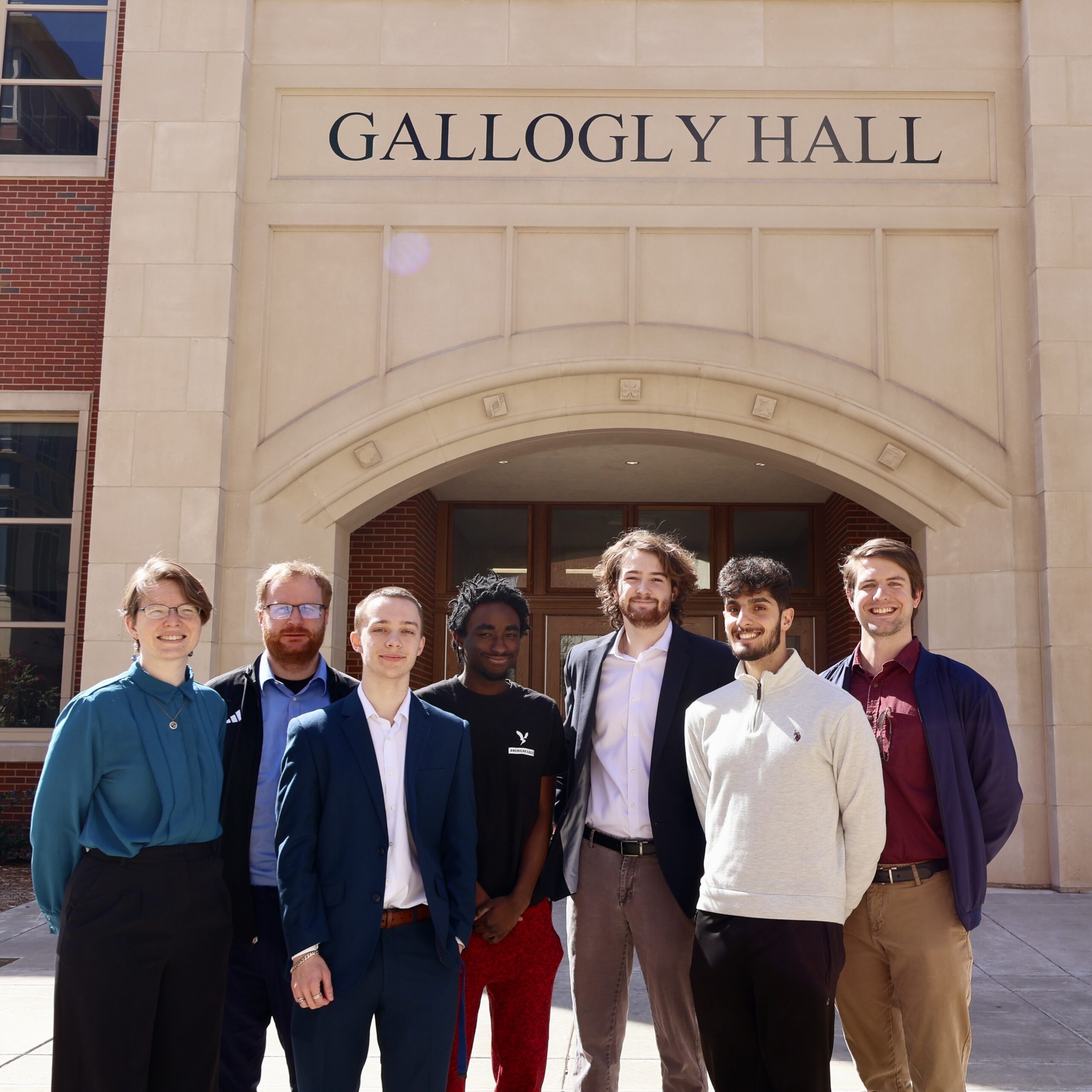 The ClotShield Team in front of our OU facilities in Gallogly Hall.